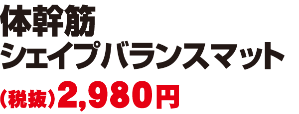 体幹筋シェイプバランスマット 2,980円(税抜)